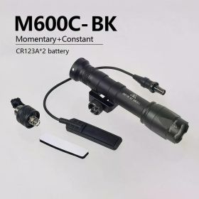 US warehouse Surefir M600C M600 M300 X300 Ultra Tactical Scout Light Rifle Weapon Flashlight Hunting Momentary Pressure Switch (Color: M600C Black)